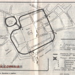Карта центру Дрогобича XVII ст.