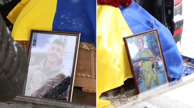 Дрогобиччина прощається з двома полеглими Героями