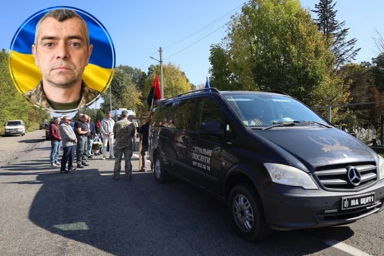 Борислав зустрів траурний кортеж із тілом Захисника Ореста Яремка